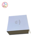 Matte Grey Silver Foiled Cubic Fancy Paper Gift Box With Peral Foam Insert