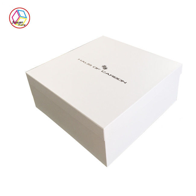 White Square Jewelry Paper Gift Box , Antique Marble Jewelry Box