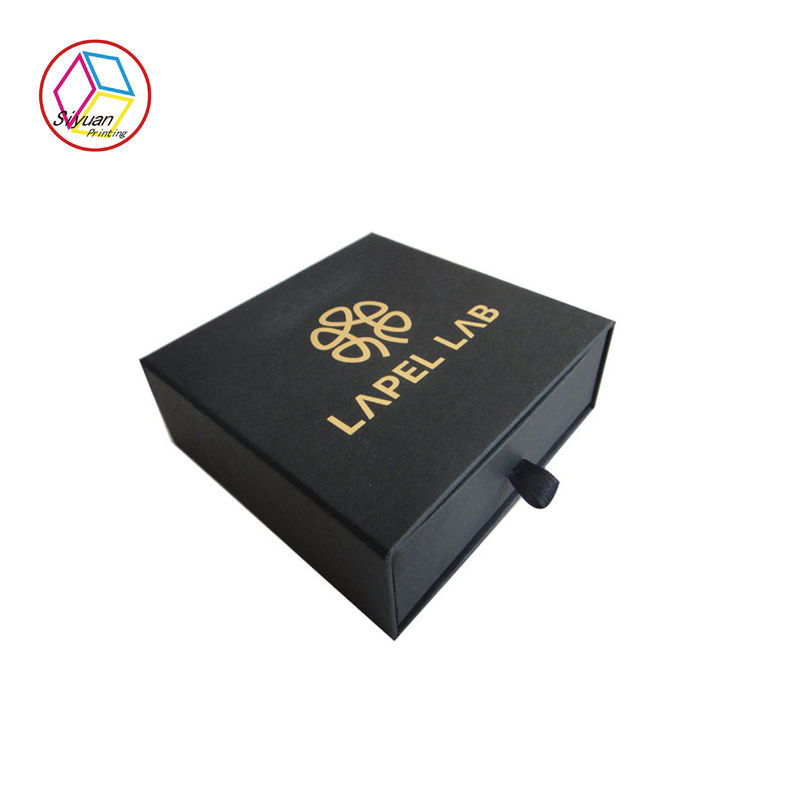 Kraft Paper Jewelry Gift Boxes Glod Foil Stamping ISO Certification
